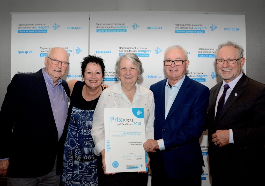 Image illustrant l'article: Un prix d'excellence pour le Comité des usagers Jardins-Roussillon