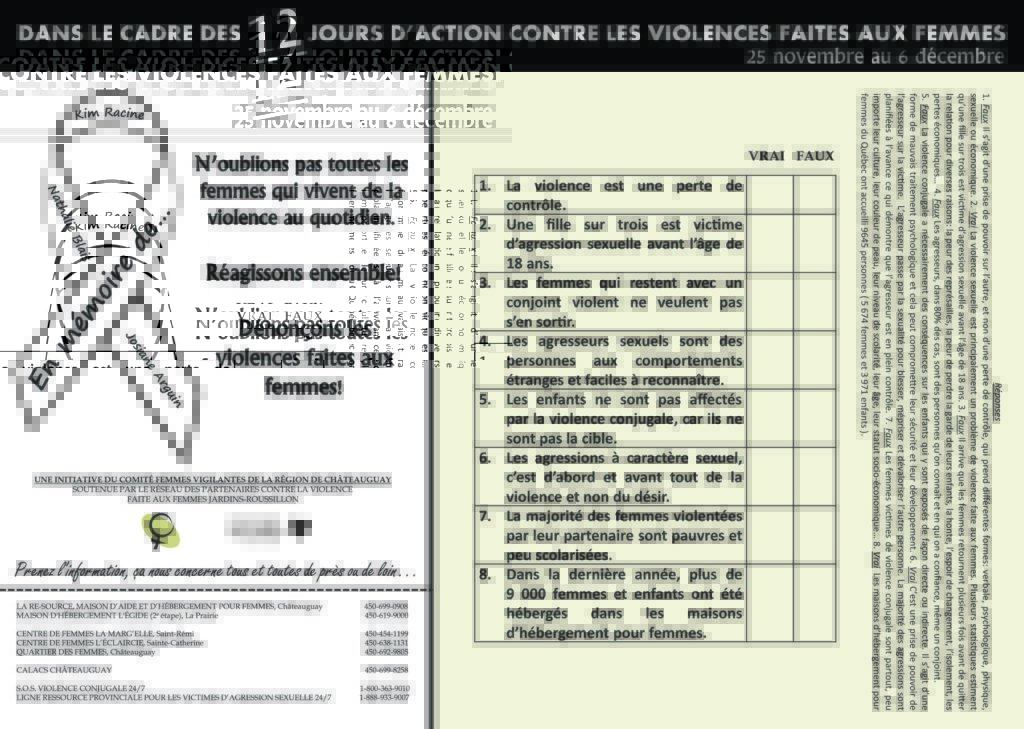 Image illustrant l'article: 12 jours d'actions contre les violences faites aux femmes