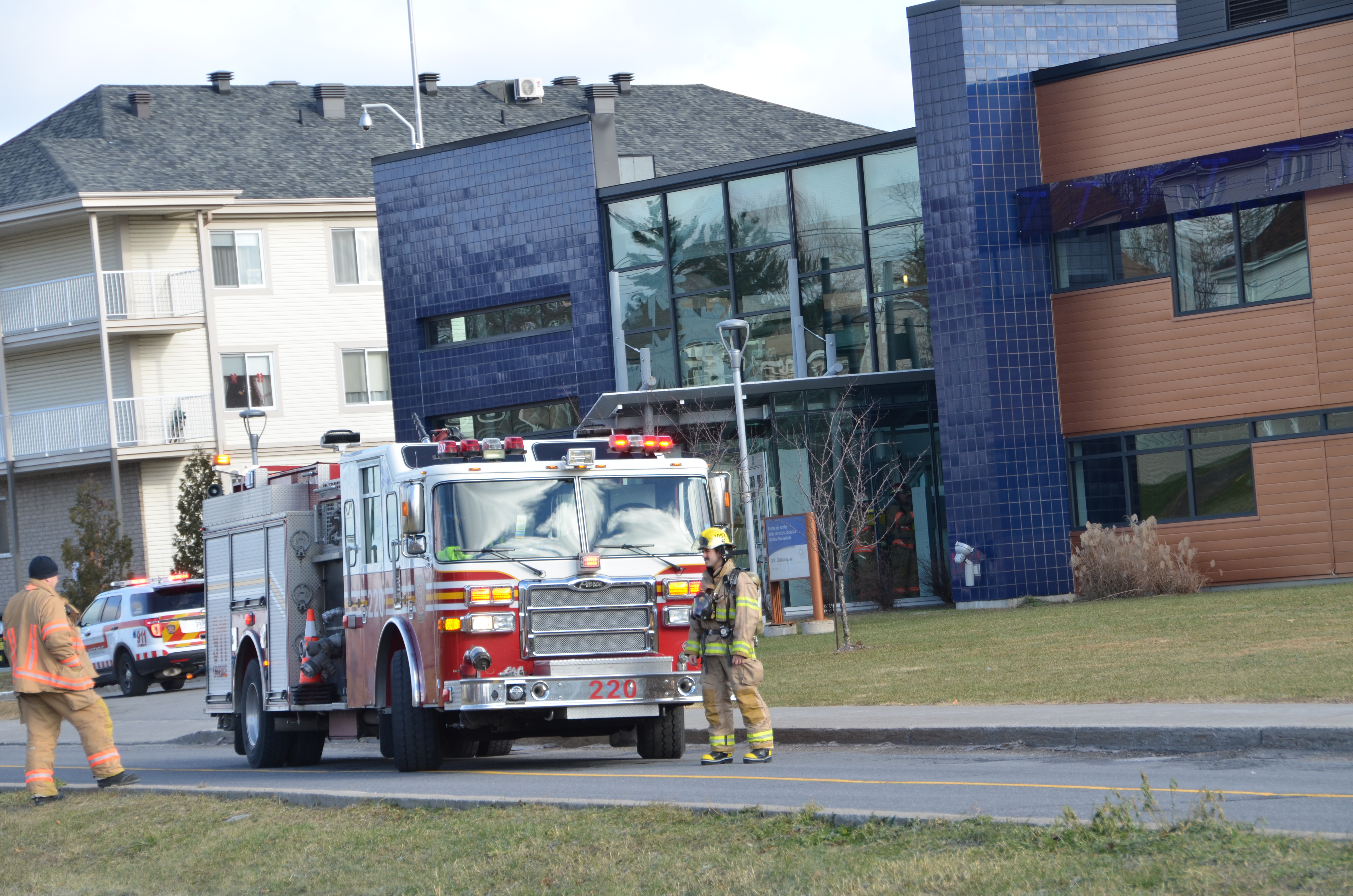 Courte intervention des pompiers au CLSC de Châteauguay