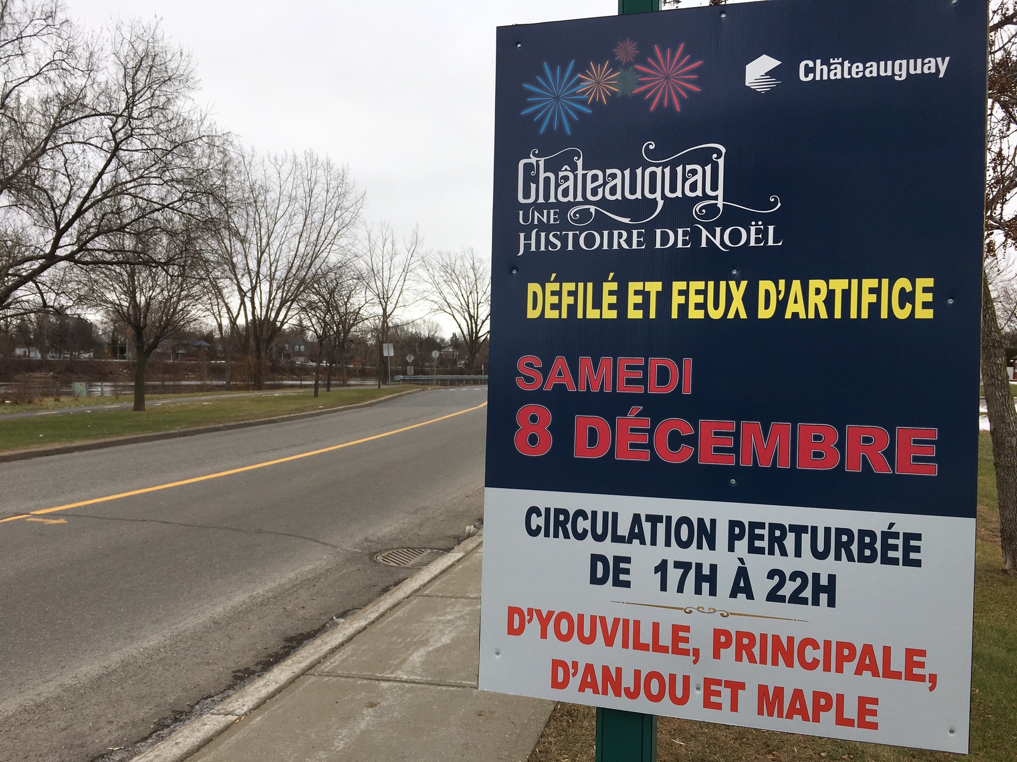 Rues fermées pour le défilé du père Noël à Châteauguay