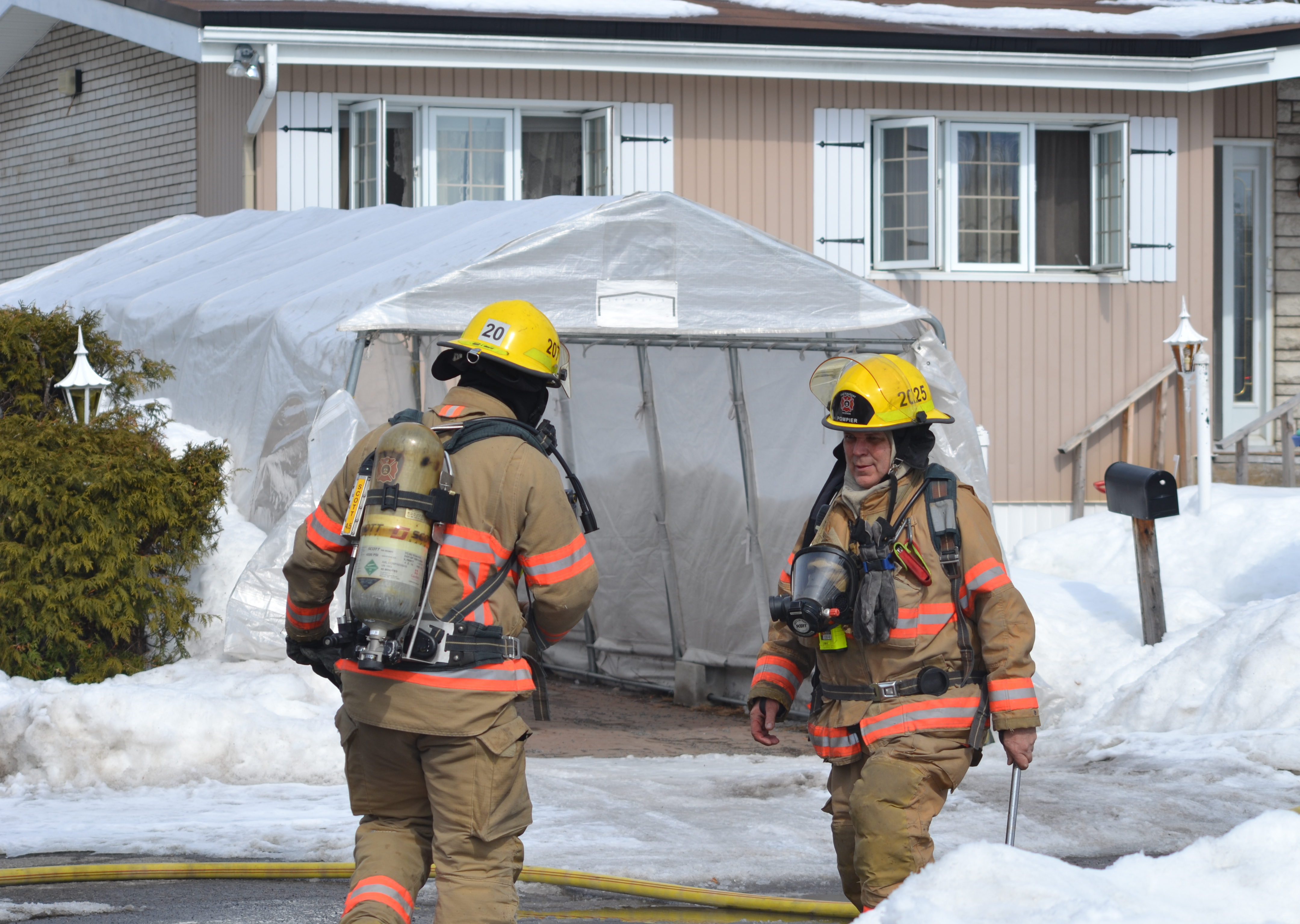 Incendie dans une salle de bains à Châteauguay