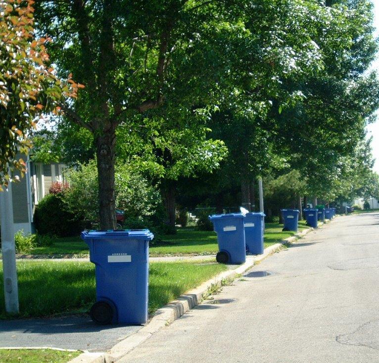 Consignes sur les bacs de recyclage