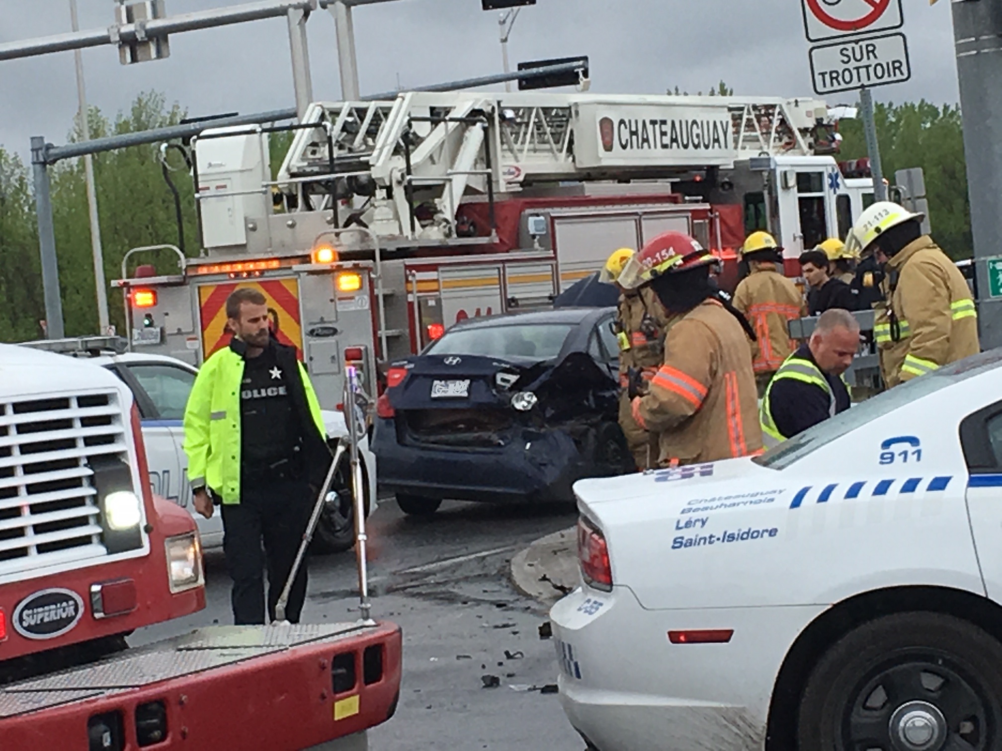 Accident boulevard Saint-Jean-Baptiste à Châteauguay