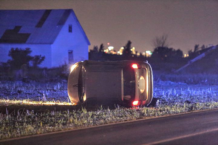 Perte de contrôle dans un chemin de campagne