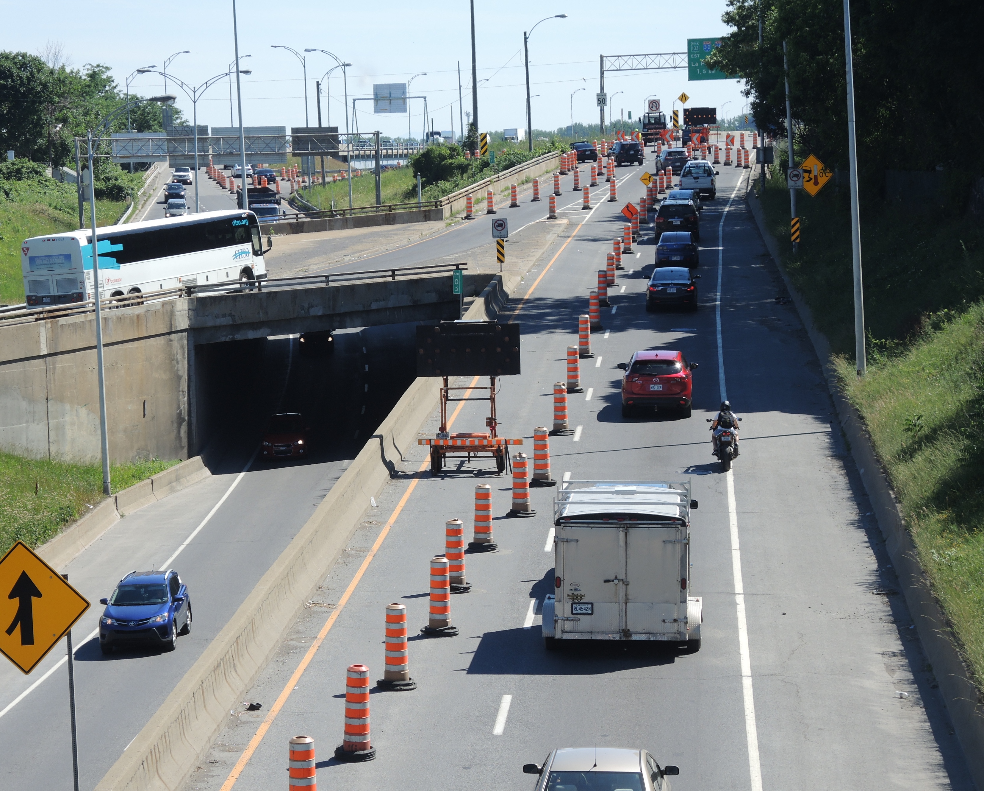 Les travaux toujours en cours sur le pont Mercier