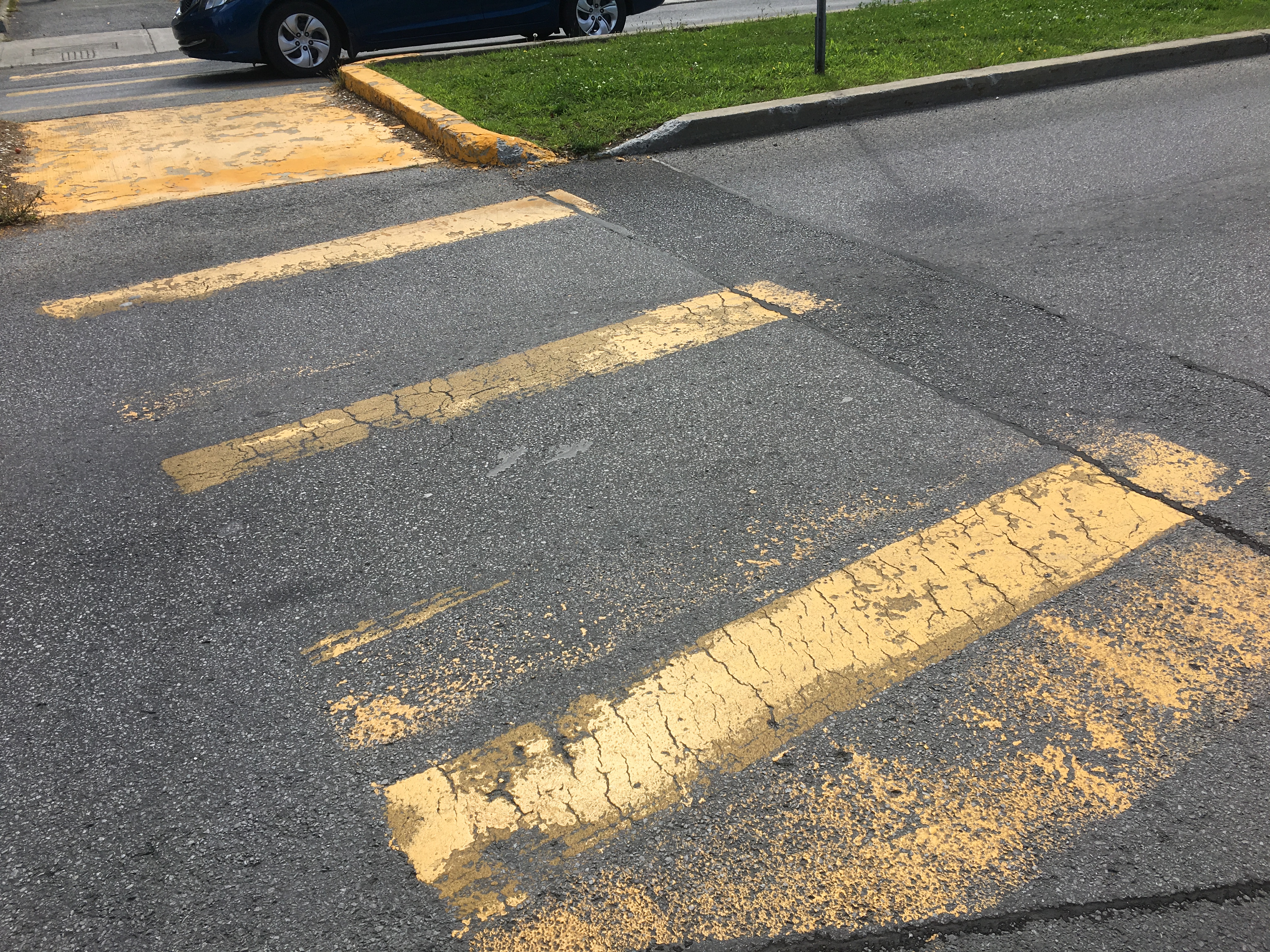 Problème de marquage dans les rues de Châteauguay