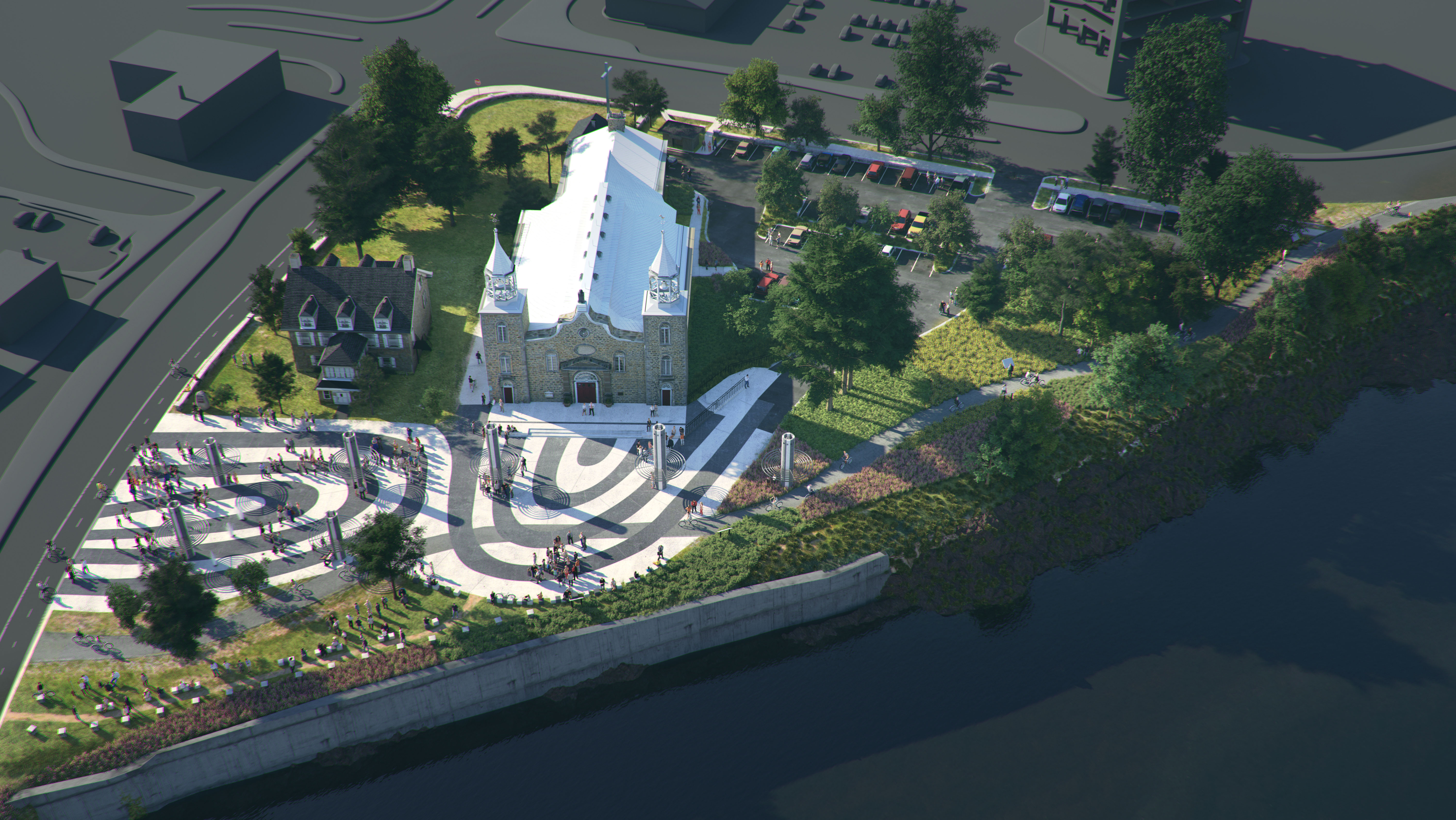 Piste cyclable verte et place publique pour 2,5 M$