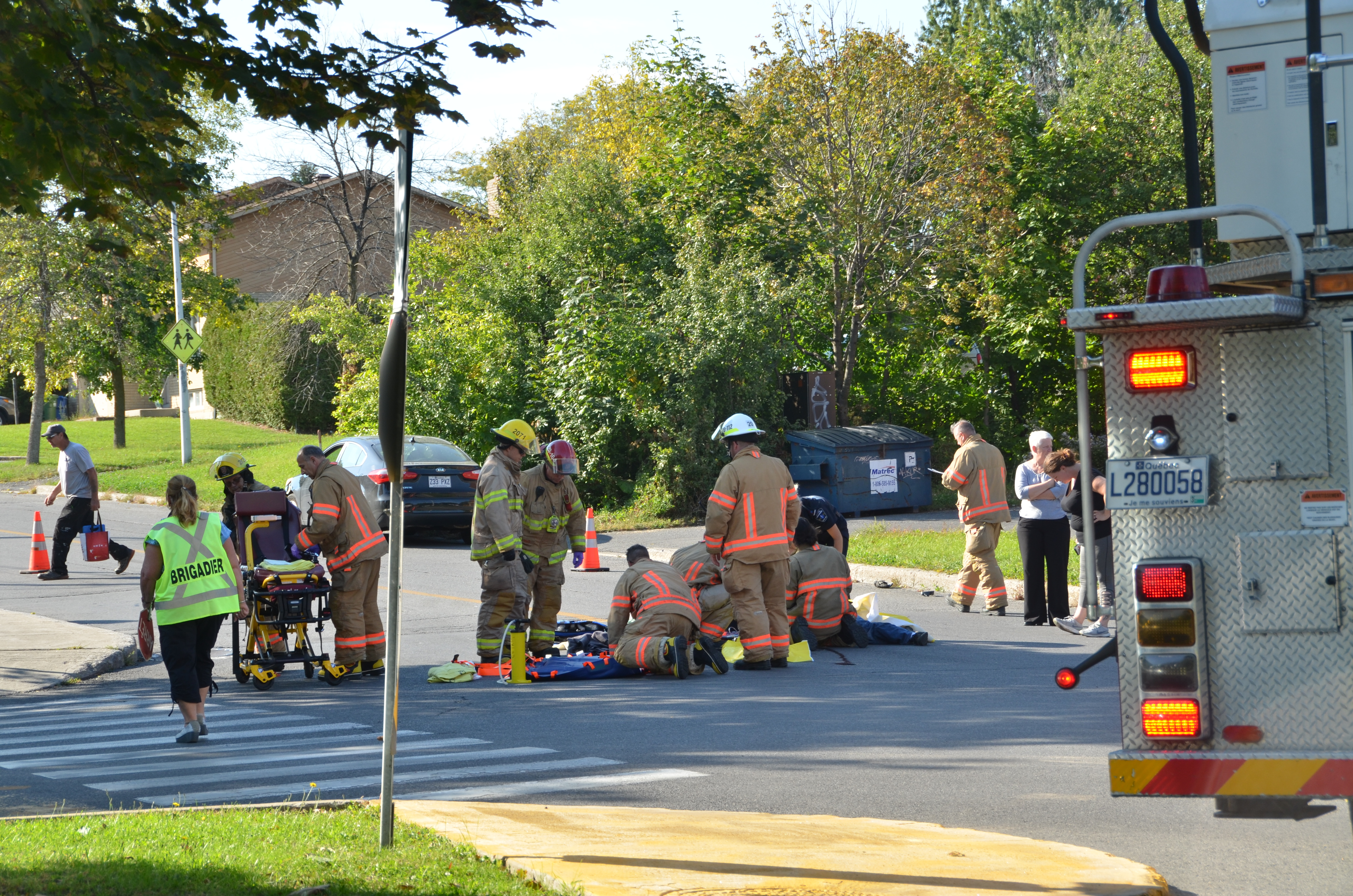 Un cycliste blessé après une collision avec une voiture