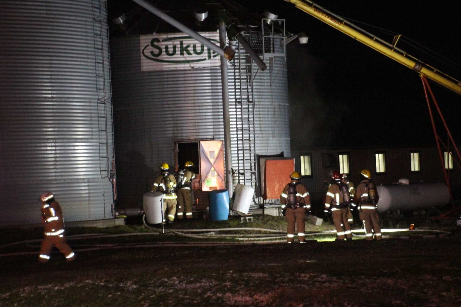 Incendie sur une ferme du secteur Saint-Timothée