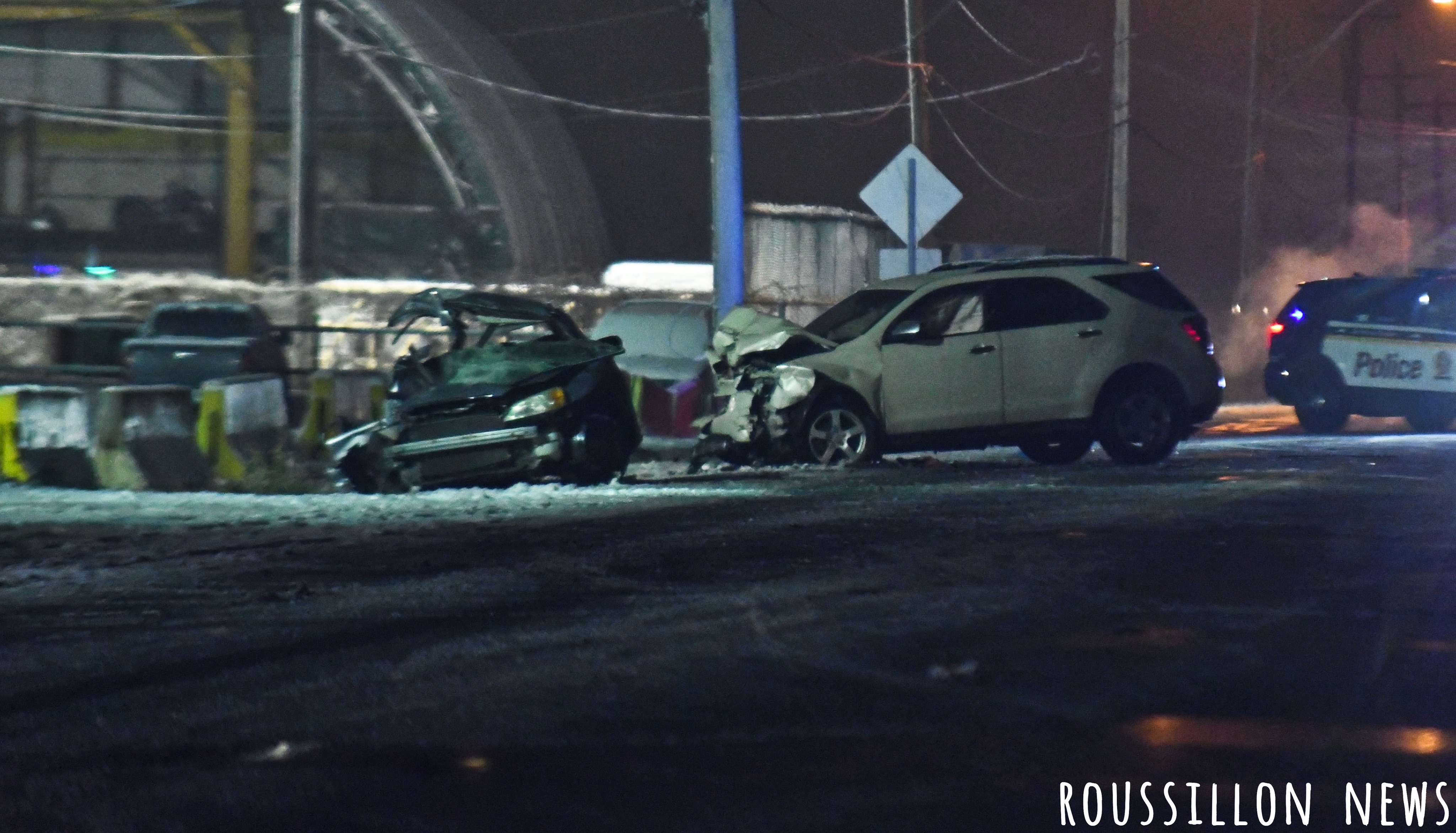 Deux personnes dans un état critique après une collision frontale à Sainte-Martine