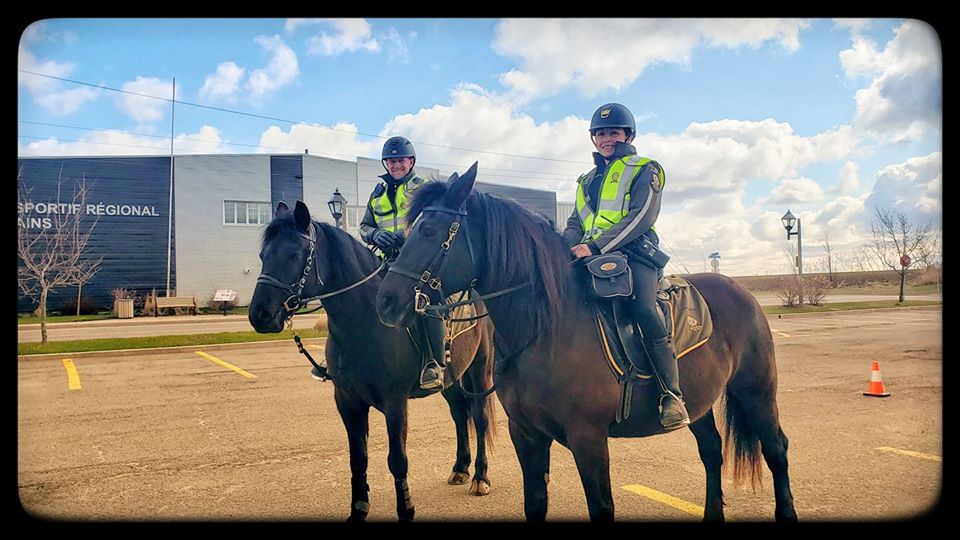 Patrouille à cheval à Sainte-Martine