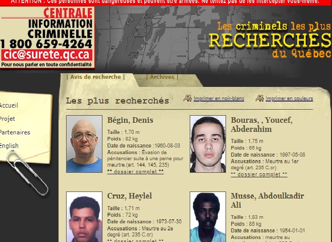 Un homme de la Rive-Sud parmi les criminels les plus recherchés au Québec