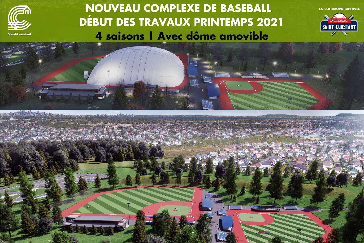 Un complexe de baseball quatre saisons sur la Rive-Sud