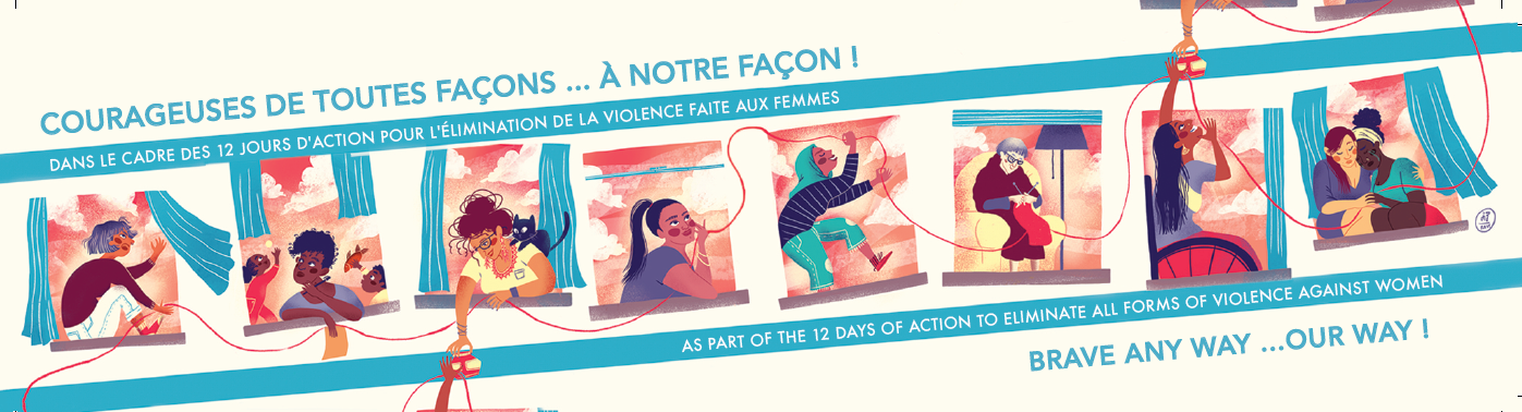 Un signet en l’honneur des victimes et survivantes de violence sexuelle