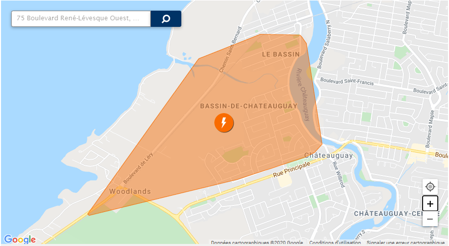 Panne électrique à Châteauguay