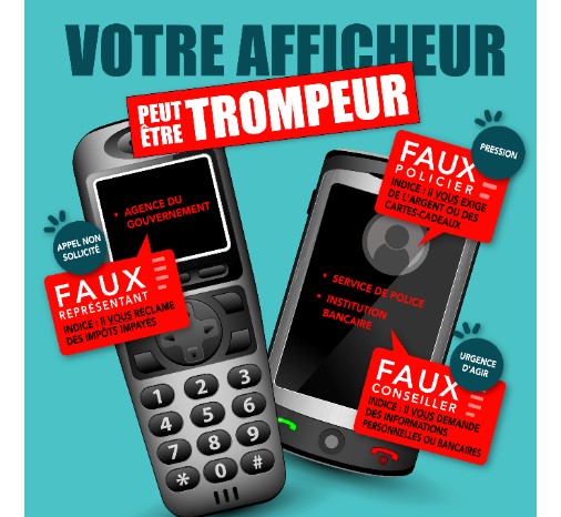 La police prévient que « Votre afficheur peut être trompeur »