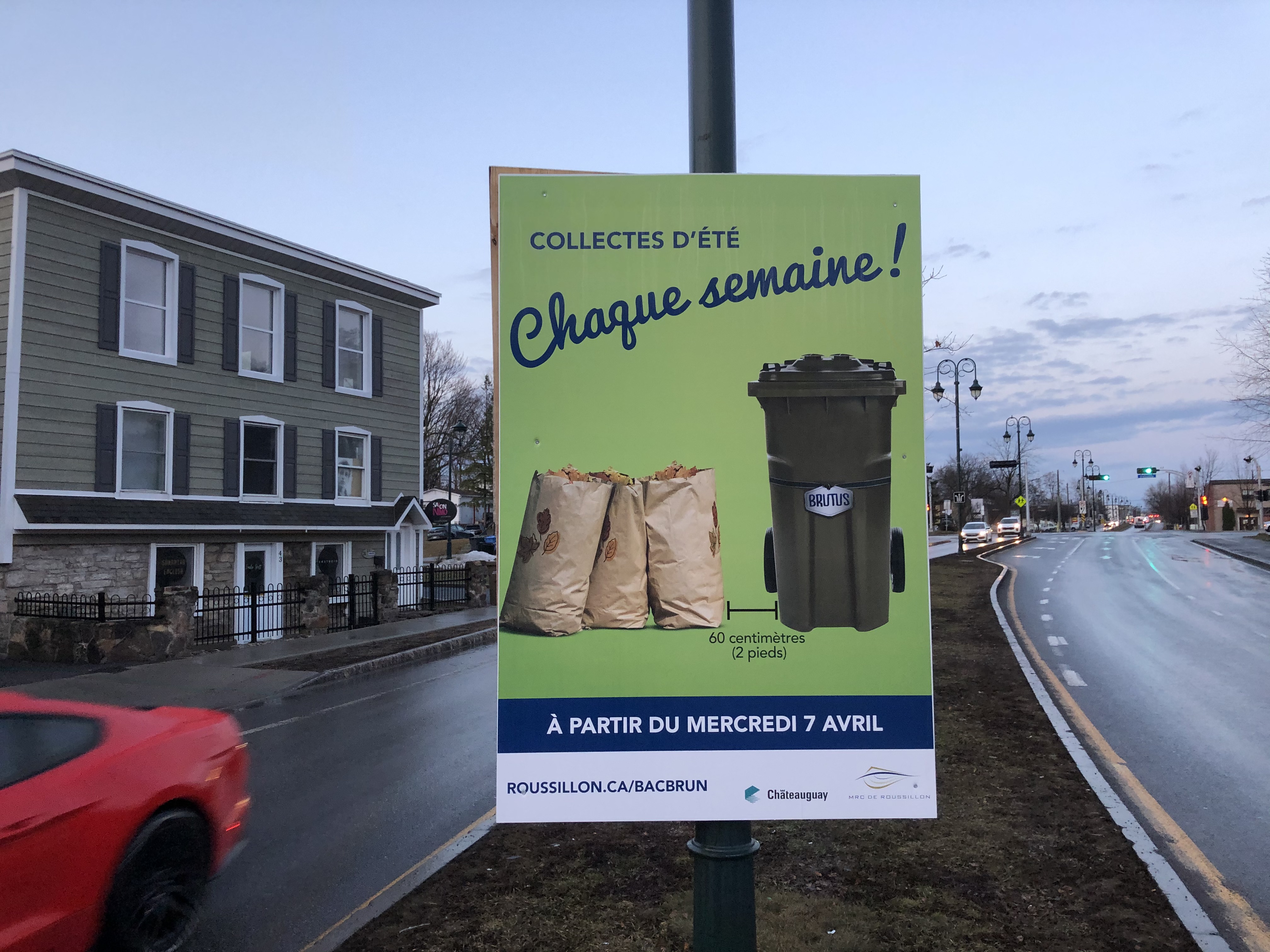 Collecte du bac brun chaque semaine