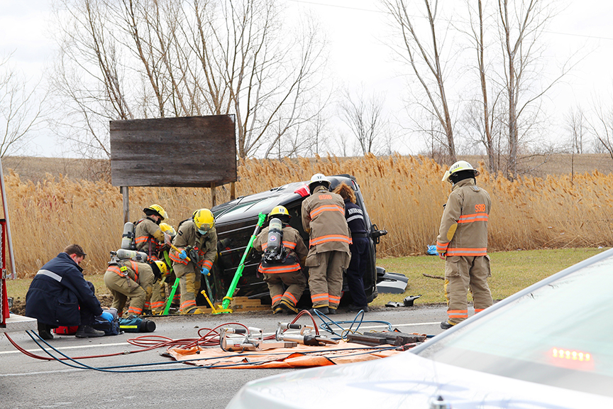 Un tronçon de la route 132 fermé en raison d&rsquo;un accident à Beauharnois