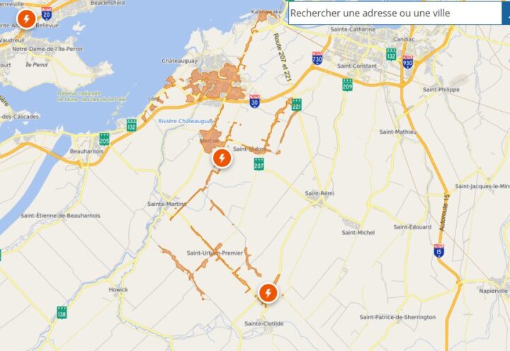 Importante panne de courant dans la région