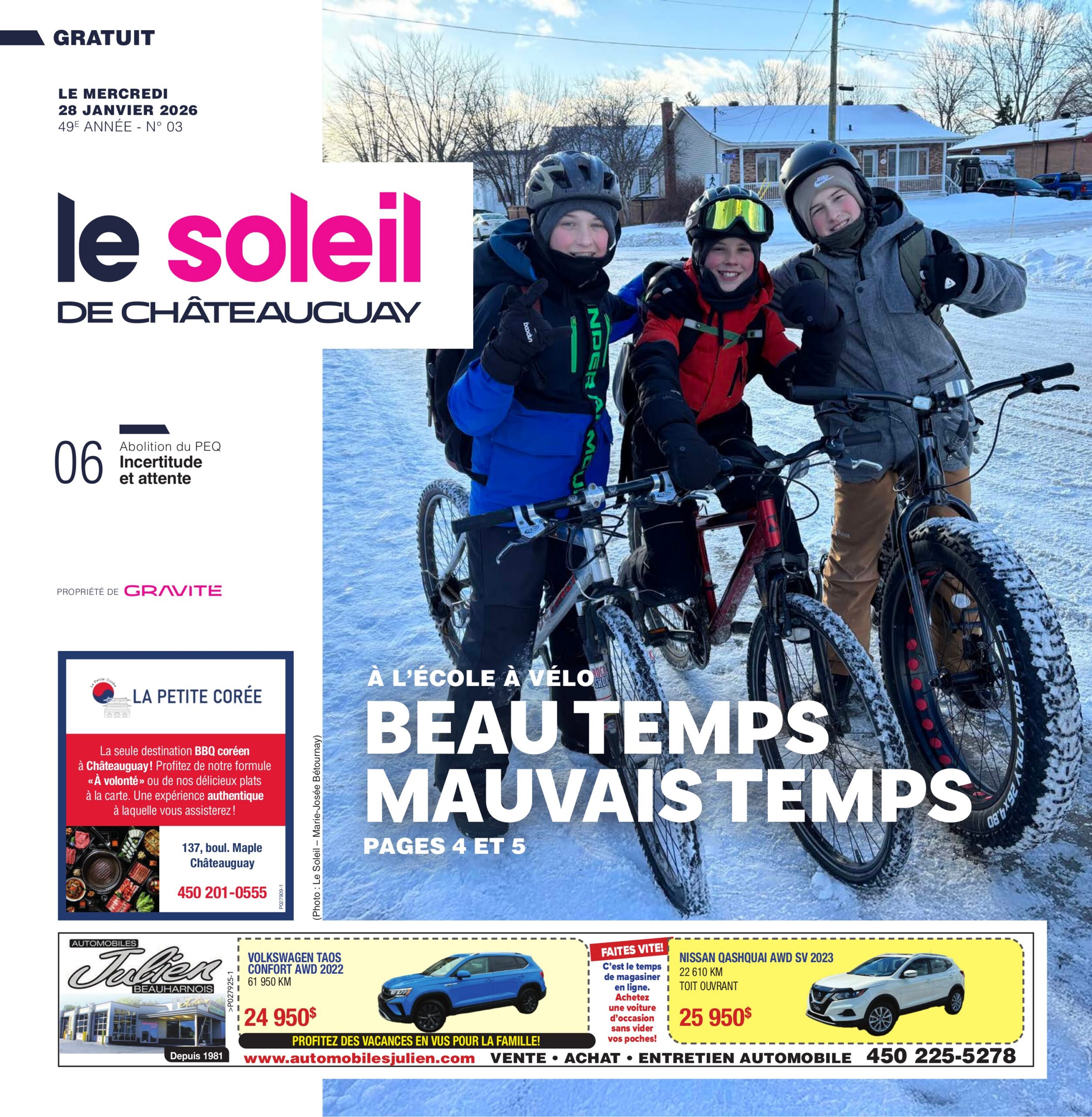 Le Soleil de Châteauguay – 28 janvier 2026
