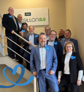 Un cœur bleu en soutien aux travailleurs étrangers