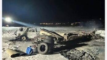Incendie au site de courses sur glace à Beauharnois