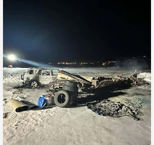 Incendie au site de courses sur glace à Beauharnois