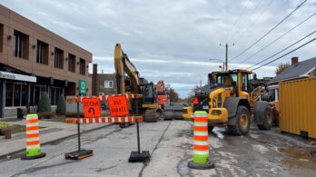 Rue Ellice : préparation en vue de l’enfouissement des fils