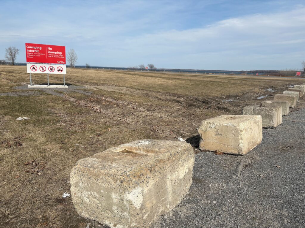 Beauharnois: fin du terrain de camping improvisé