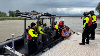 Pratique de sauvetage nautique à Châteauguay