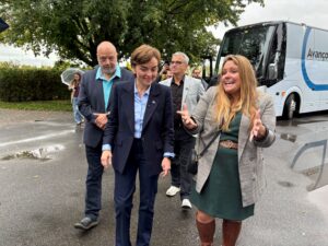 Dernier droit de la campagne : Christine Fréchette s&rsquo;arrête à Mercier
