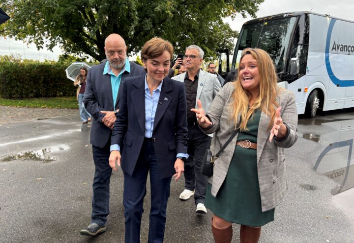 Dernier droit de la campagne : Christine Fréchette s&rsquo;arrête à Mercier